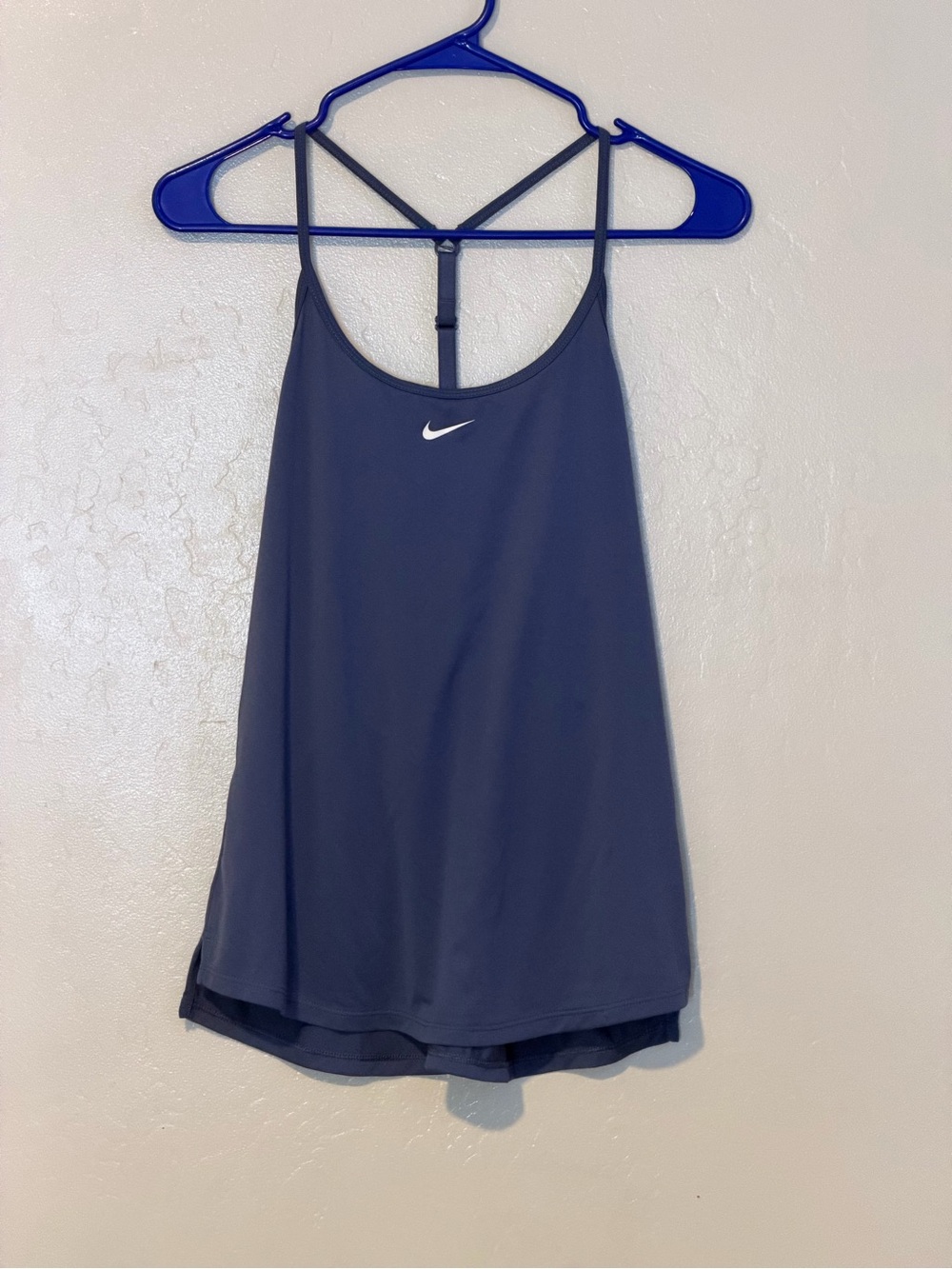 Nike Women's Dark Blue Racerback Athletic Tank with White Swoosh